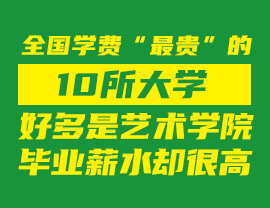 全国学费“最贵”的10所大学，好多是艺术学院，毕业薪水却很高！