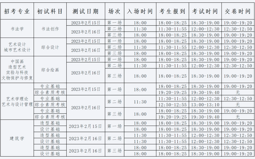 在线测试安排